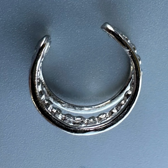 Platinum Plated Three Band Ear Cuff - Picture 8 of 13